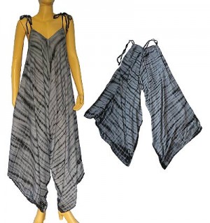 Grey tie dye rayon Jumpsuit
