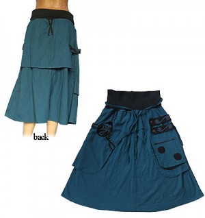 2-layer unique fine cotton skirt