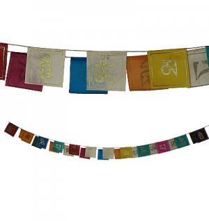 Mantra: tiny paper prayer flags- 25 leaf