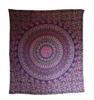 Multi prints mandala Large wall hanging