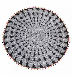 Cotton Paisley design prints Round Table cover