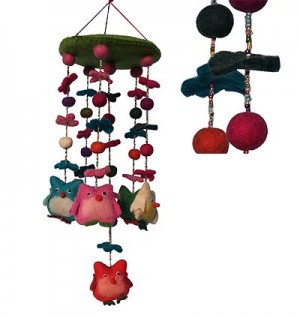 Felt Owl chandelier 
