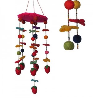 Felt Strawberry chandelier 