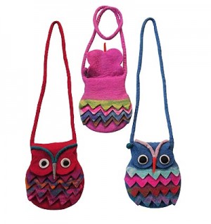 Colorful Owl evening bag