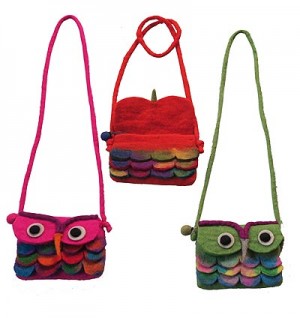 Felt Owl evening bag