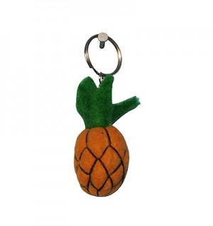 Felt pineapple key ring
