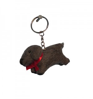 Felt Puppy key ring