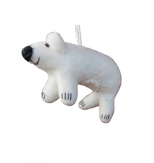 Felt white pig