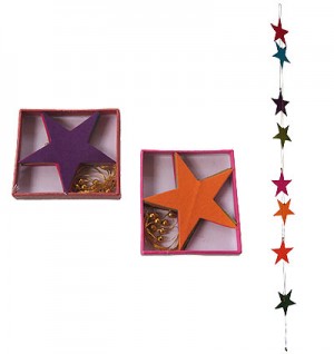 Large stars Lokta paper decorative garland