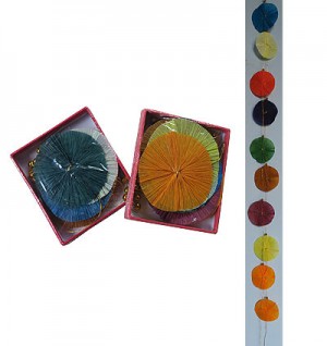 Circle flower Lokta paper decorative garland