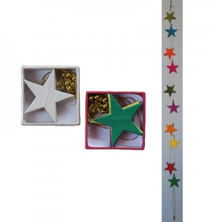 Small stars Lokta paper decorative garland