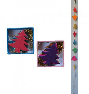 Small tree Lokta paper decorative garland