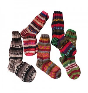 Colorful woolen socks