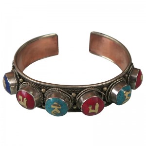 6 stone Mantra bangle