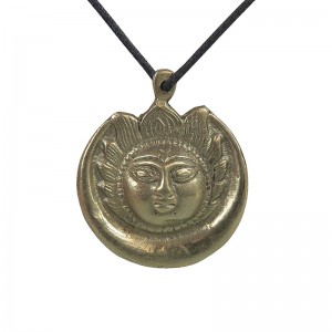 Brass moon pendent