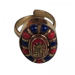Beads decorated Kalachakra finger ring