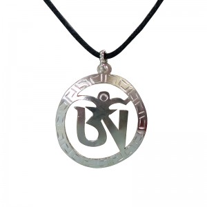 Shape cutting Tibetan Om thin pendent