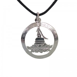 Shape cutting Chorten image pendent