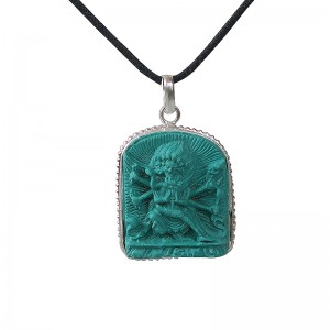 Shakti icon turquoise pendent
