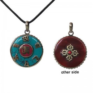 Centre Om 2-sided round pendent 1