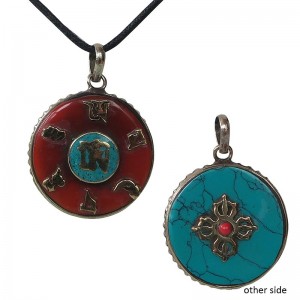 Centre Om 2-sided round pendent 2