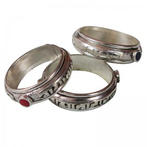 Mantra spin white metal finger ring 3