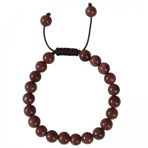 Sun-stone beads bracelet