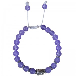 Light purple stone beads bracelet