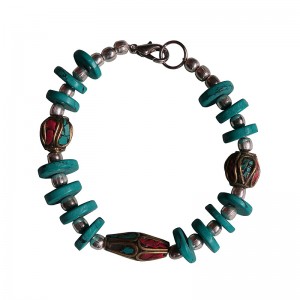 Flat shapes beads wristband