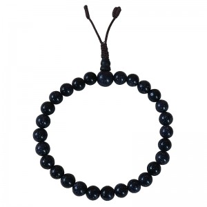 Blue sun-stone wrist Mala