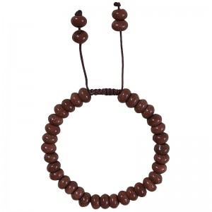 Sun-stone flat beads bracelet
