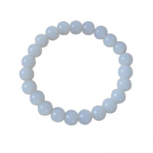 Glass moon beads wristband