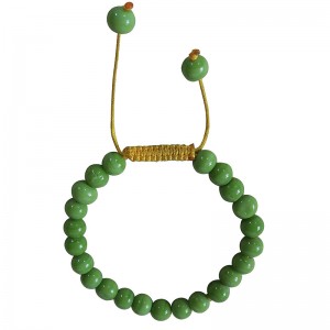 Green glass beadsbracelet