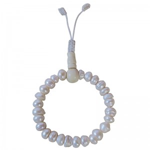 Pearl rough beads wrist Mala