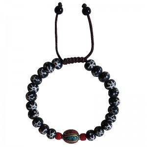 Printed bone beads bracelet