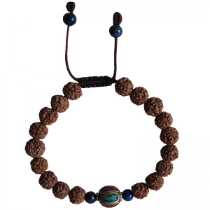 Rudraksha with decorated beads bracelet