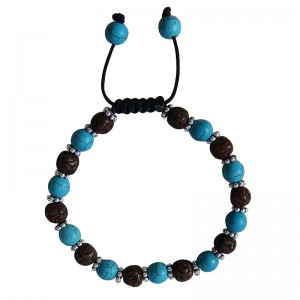 Rudraksha-turquoise beads bracelet