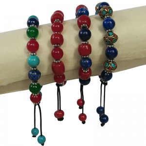 Multi stone beads assorted bracelet