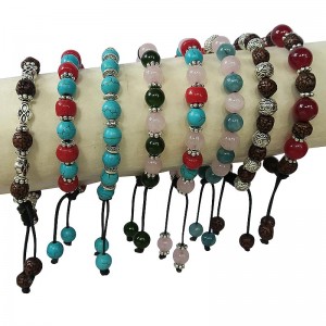 Multiple 8mm beads assorted bracelet