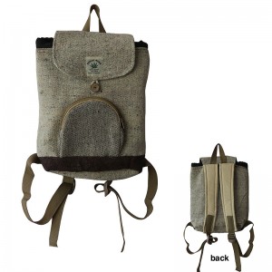 Hemp-cotton mixed kids rucksack bag