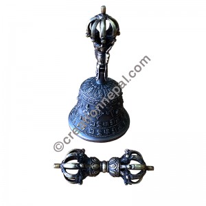 Buddhist signs Bell & Dorje set 7 inch