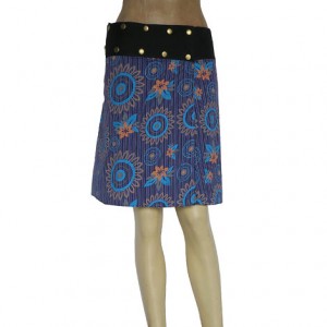 Purple and Grey stripes reversible skirt