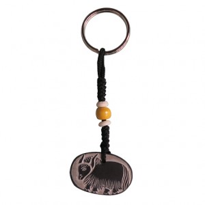 Buddha eye - Yak carved stone key ring