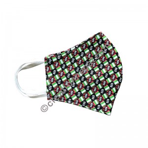 Printed soft cotton 2 layer V-shape mask