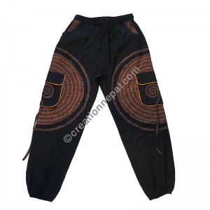 Mandala patch cotton trouser4
