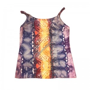 Color full tie-dye rib tank top