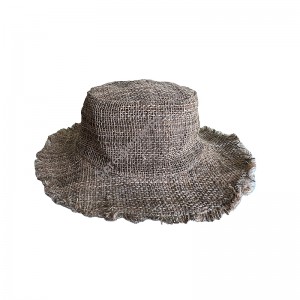 Borla hemp natural frills hat