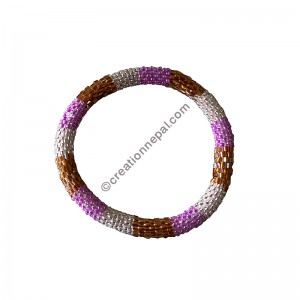 Color blocks beads bracelet2