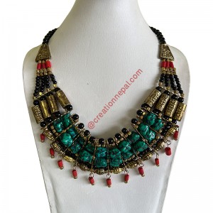 Imitation multi-shapes beads necklace