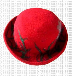 Felt stripe hat 9